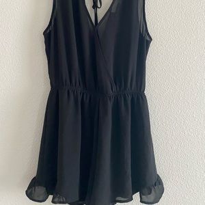 ASTR THE LABEL SMALL ROMPER SHEER BLACK
